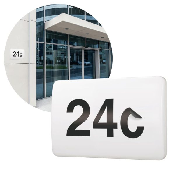 Husnummer med Lys - LED - 700 lm - 7W - m. Skumringsrelæ - 4000K - 120Â°